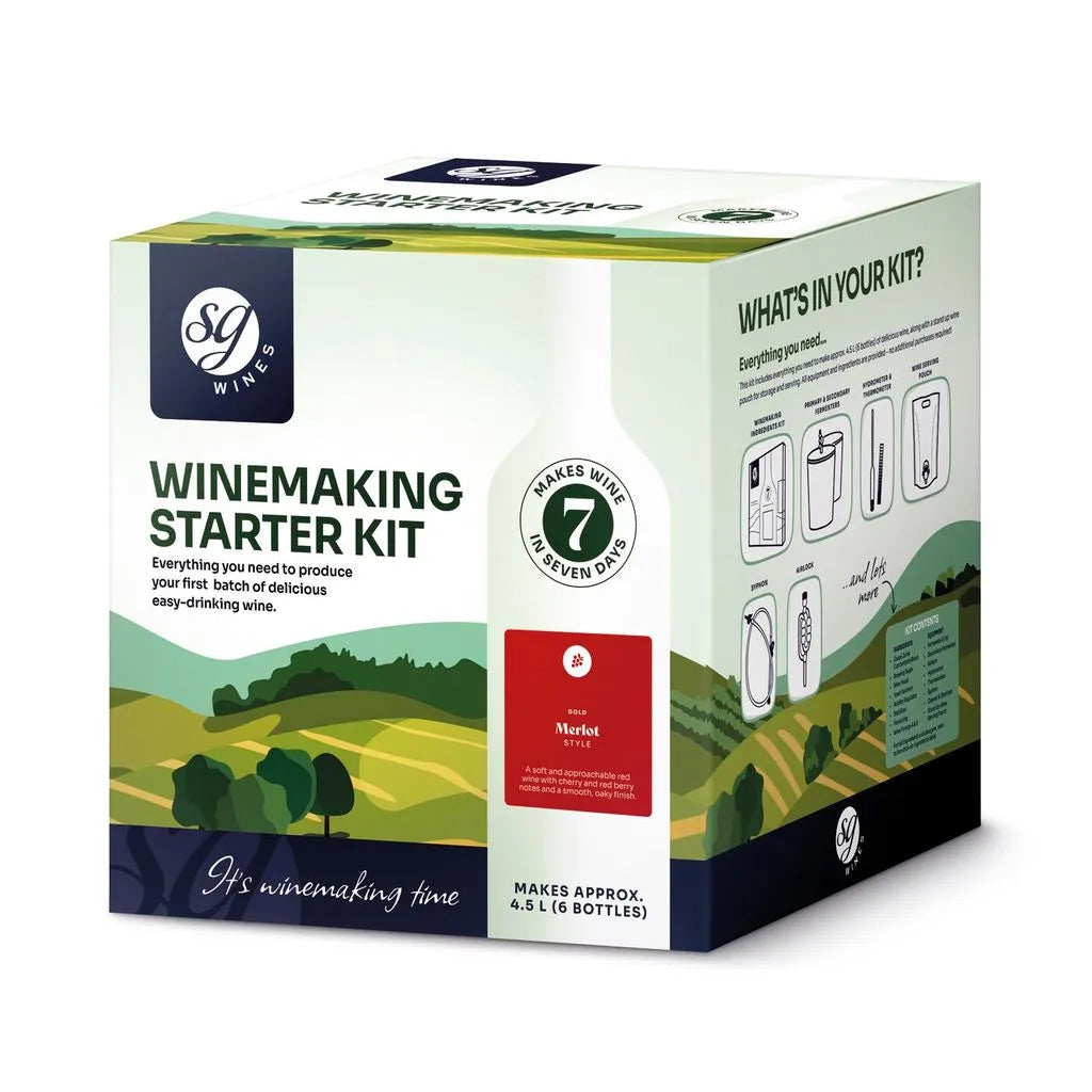 Merlot~6 Bottle Winemaking Starter Kit~SG Wines