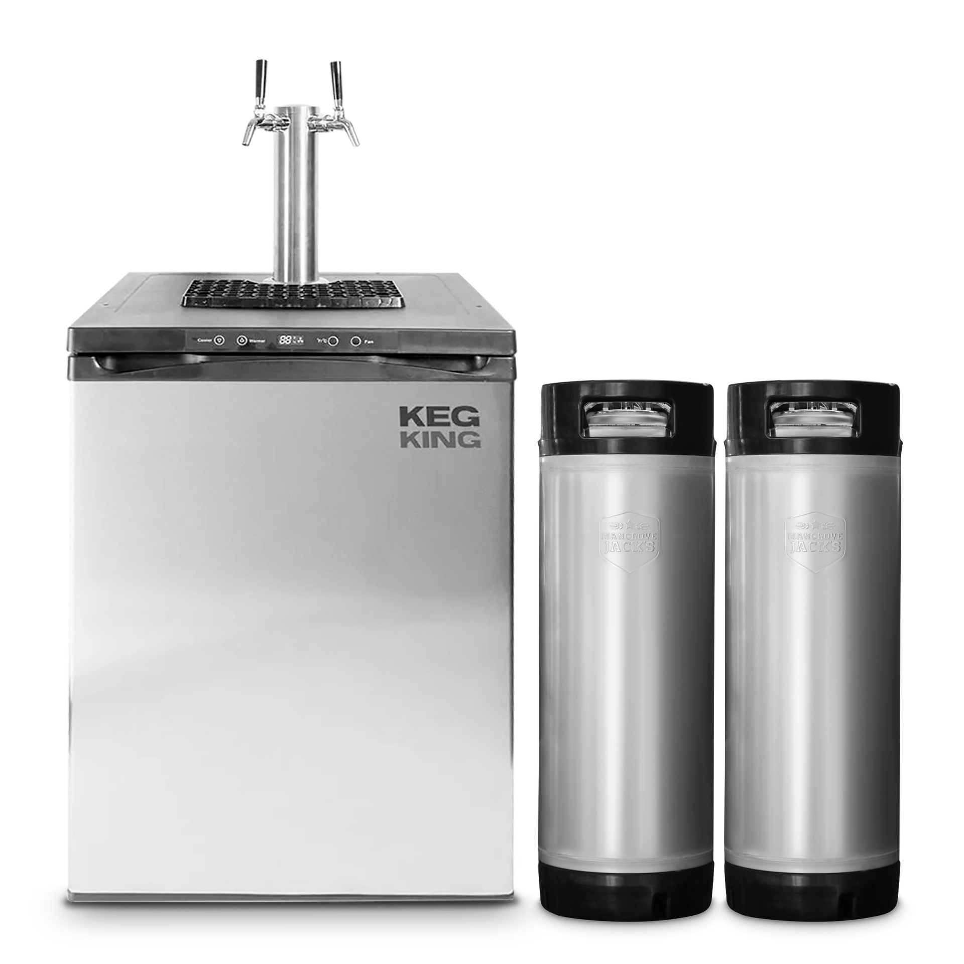 2 Tap Kegerator & 2 Kegs ~ Keg Master Premium XL~ Keg King