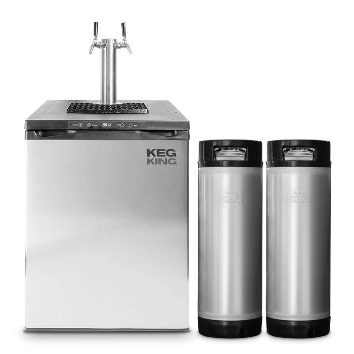 2 Tap Kegerator & 2 Kegs ~ Keg Master Premium XL~ Keg King