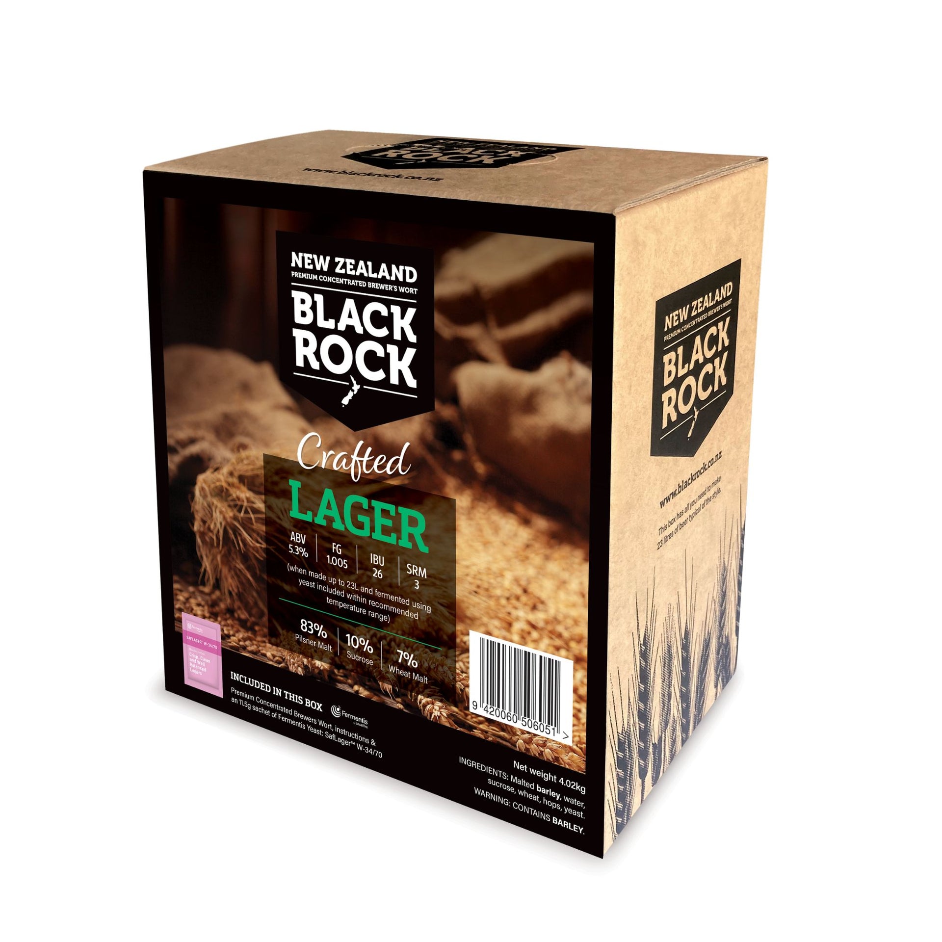 Crafted Lager ~ Bag in Box 4.0kg ~ Black Rock