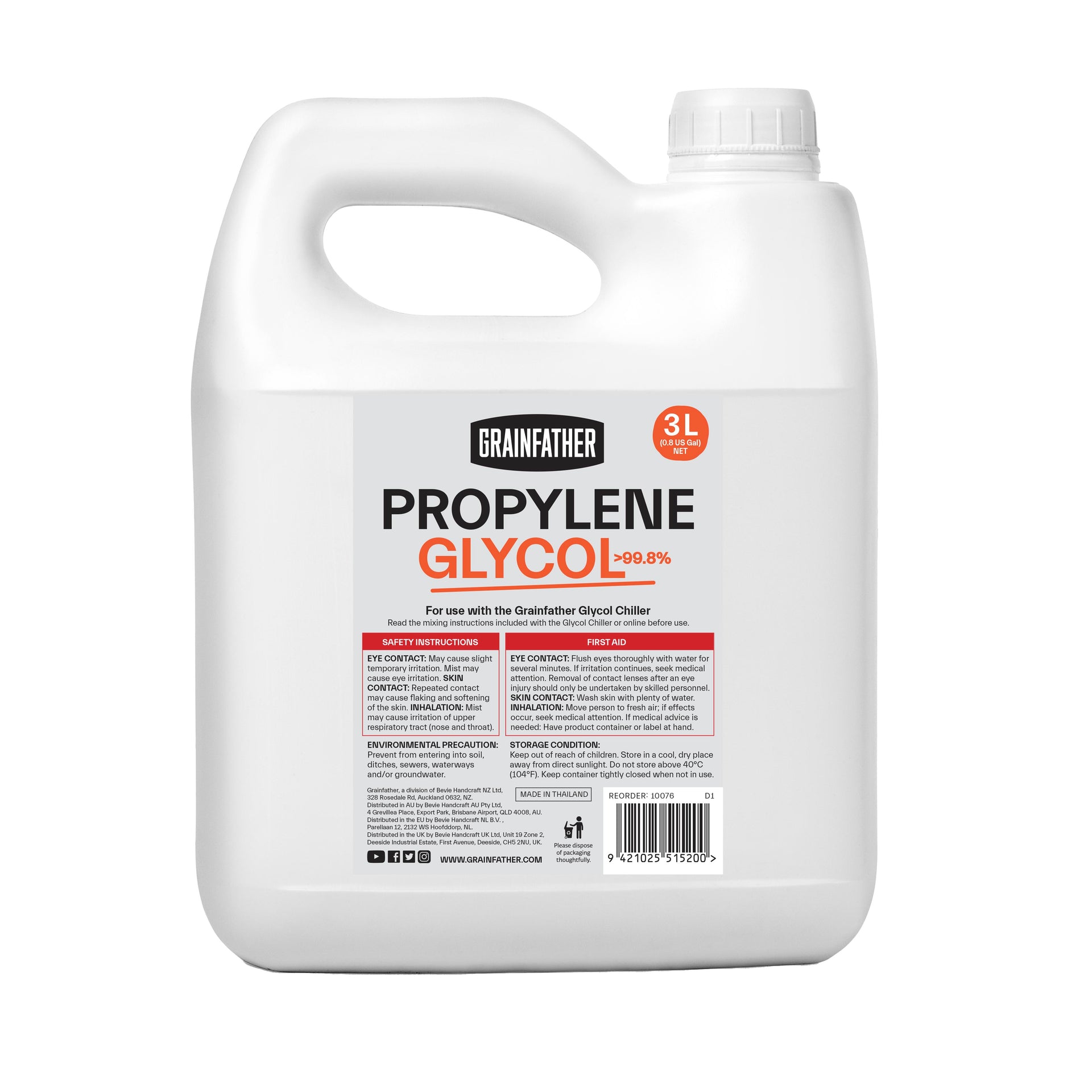 Propylene Glycol 3L ~ Grainfather