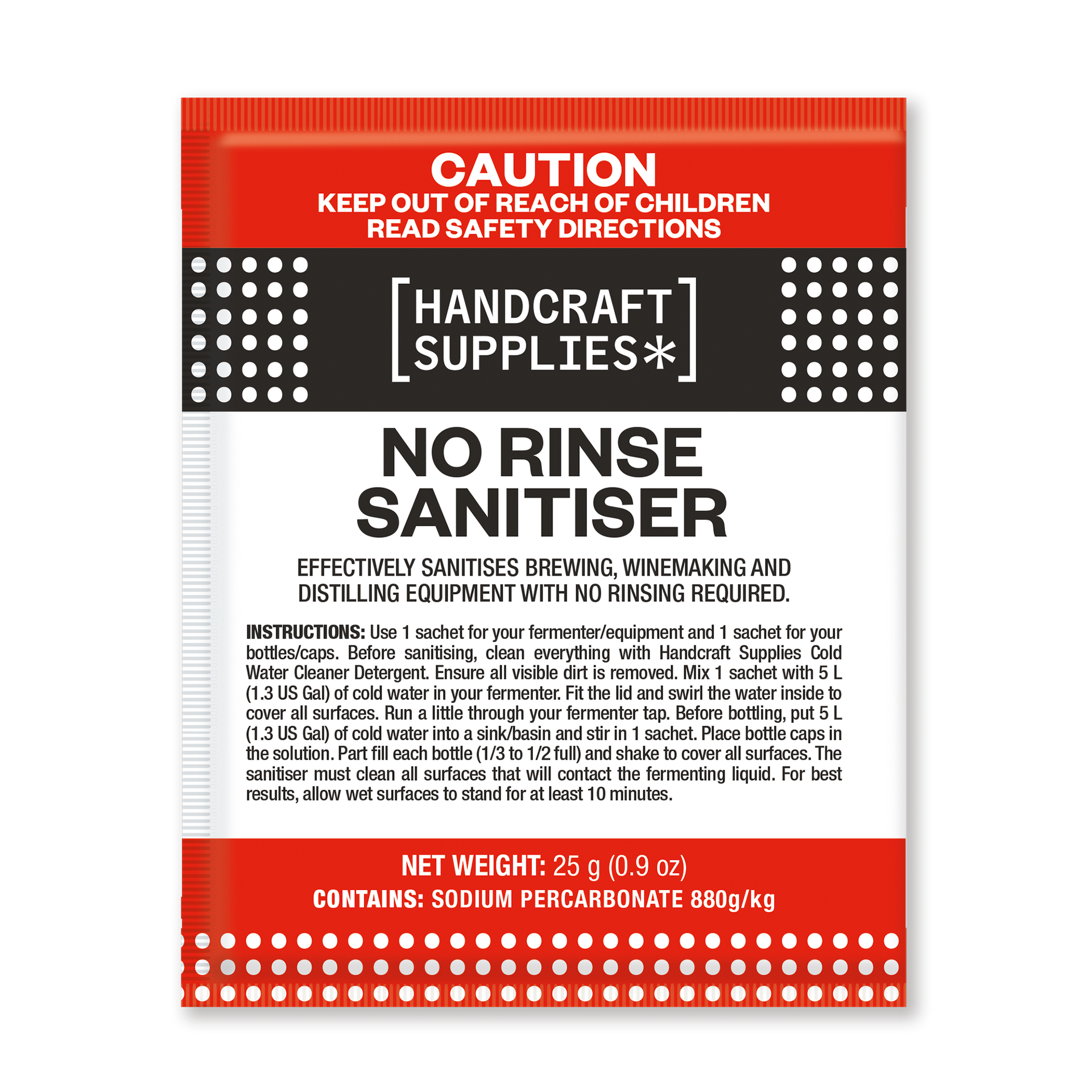 No Rinse Sanitiser ~25g Sachet ~ Handcraft Supplies