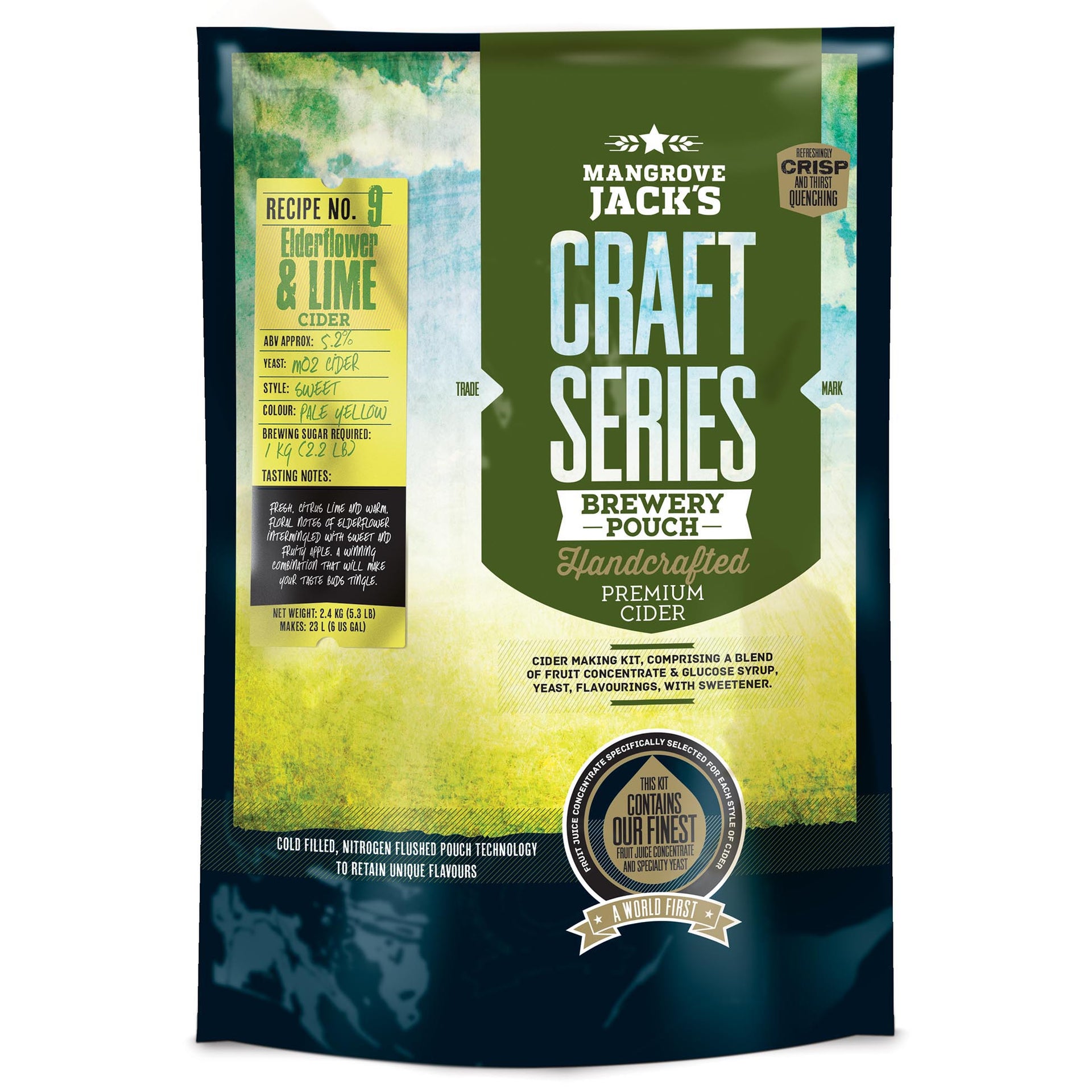 Elderflower & Lime Cider Kit ~ Craft Series ~ Mangrove Jack's
