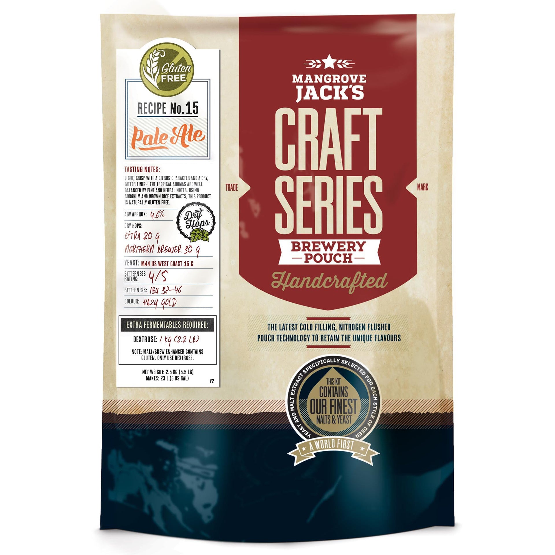 Gluten Free Pale Ale Beer Kit ~ Craft Series ~ Mangrove Jack's