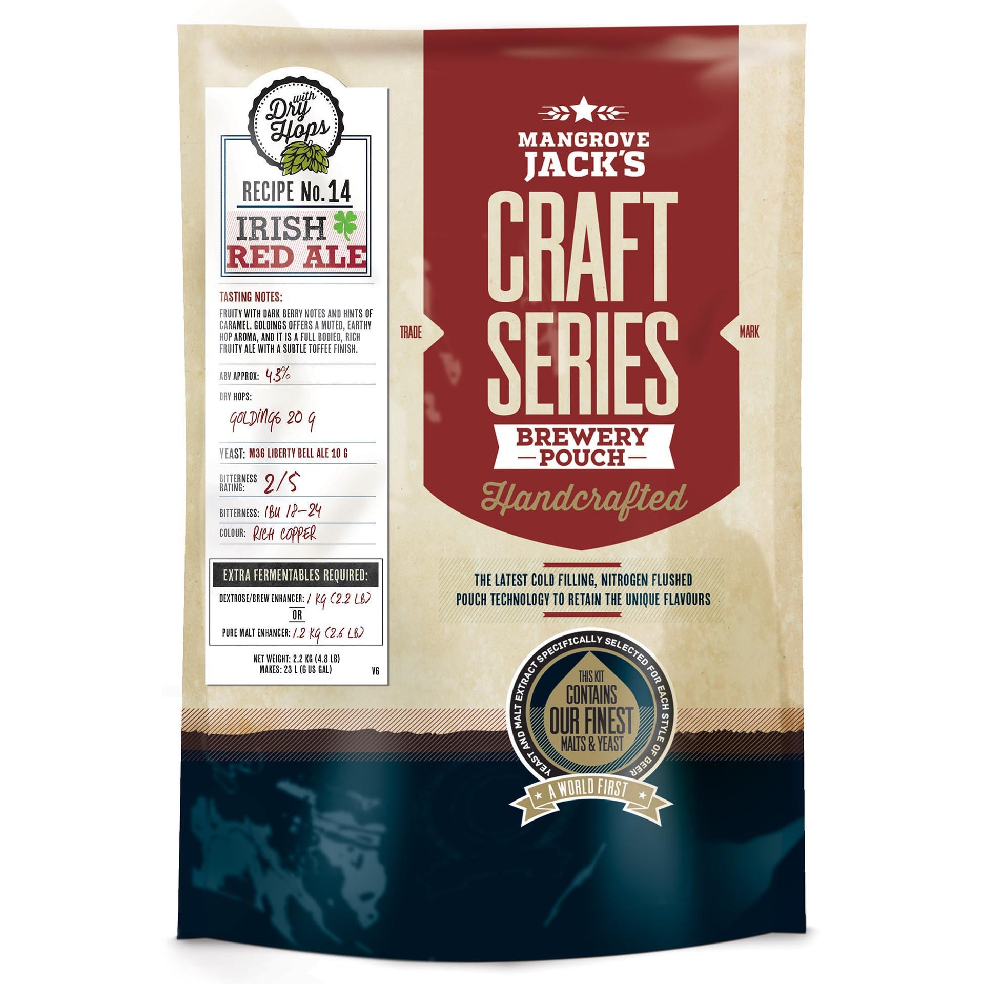 Irish Red Ale Beer Kit ~ Craft Series ~ Mangrove Jack's