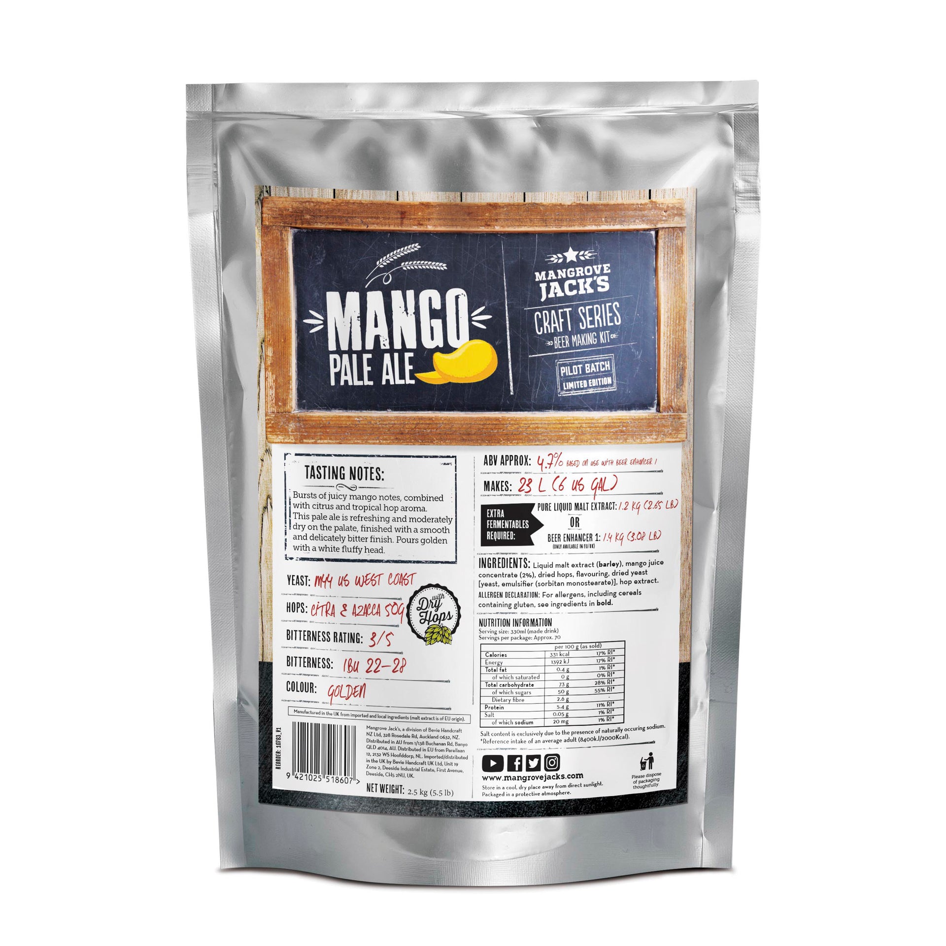 Mango Pale Ale Beer Kit~ Limited Edition Craft Series ~ Mangrove Jack's