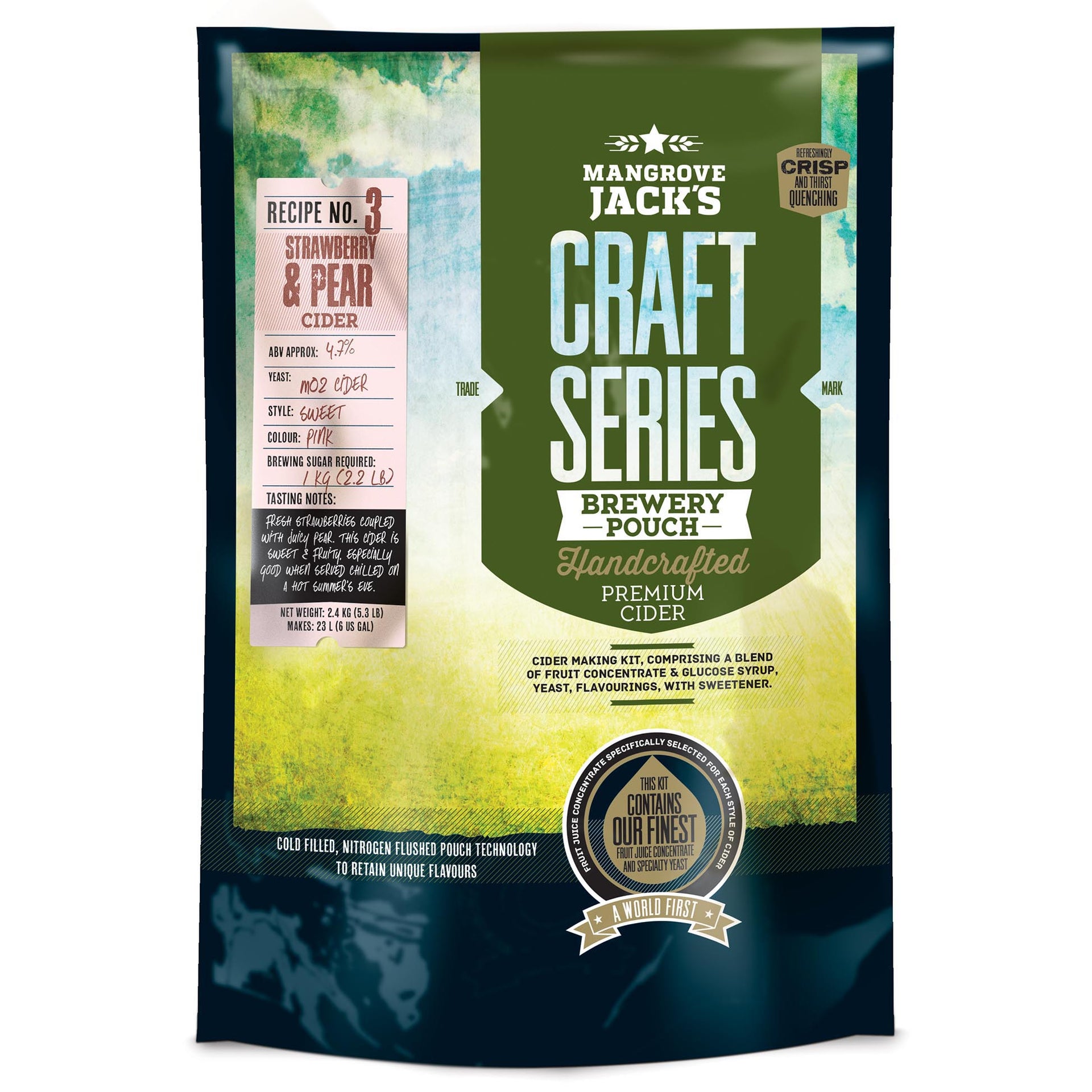 Strawberry & Pear Cider Kit ~ Craft Series ~ Mangrove Jack's
