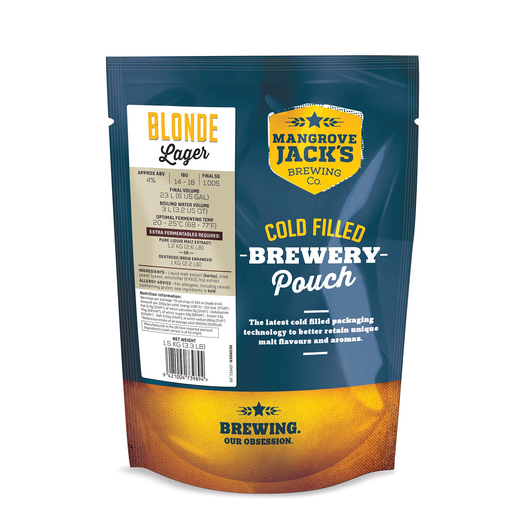 Blonde Lager Beer Kit ~ Traditional Series ~ Mangrove Jack's
