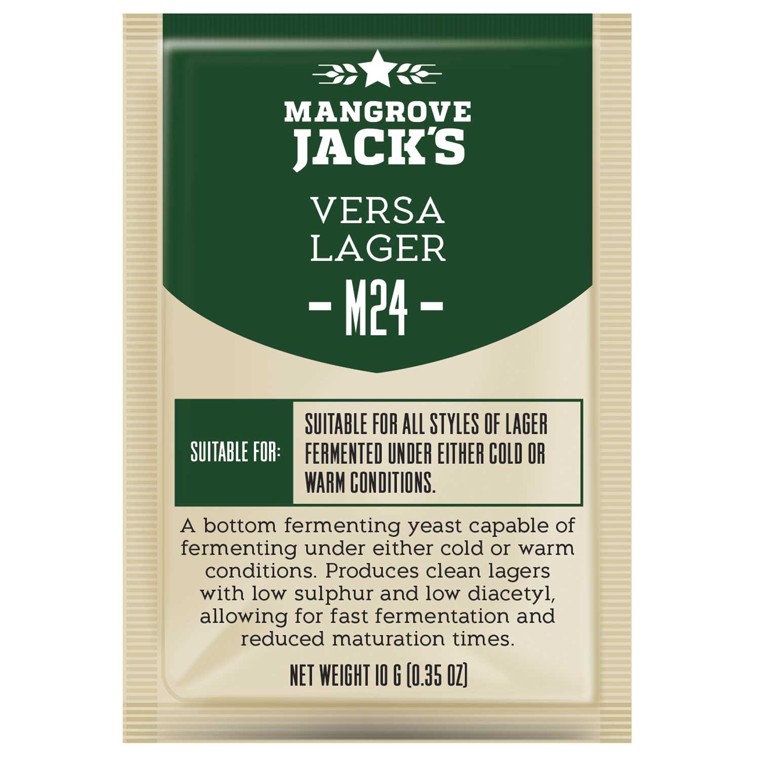 Versa Lager Yeast M24~Mangrove Jack's Craft Series~Yeast 10g