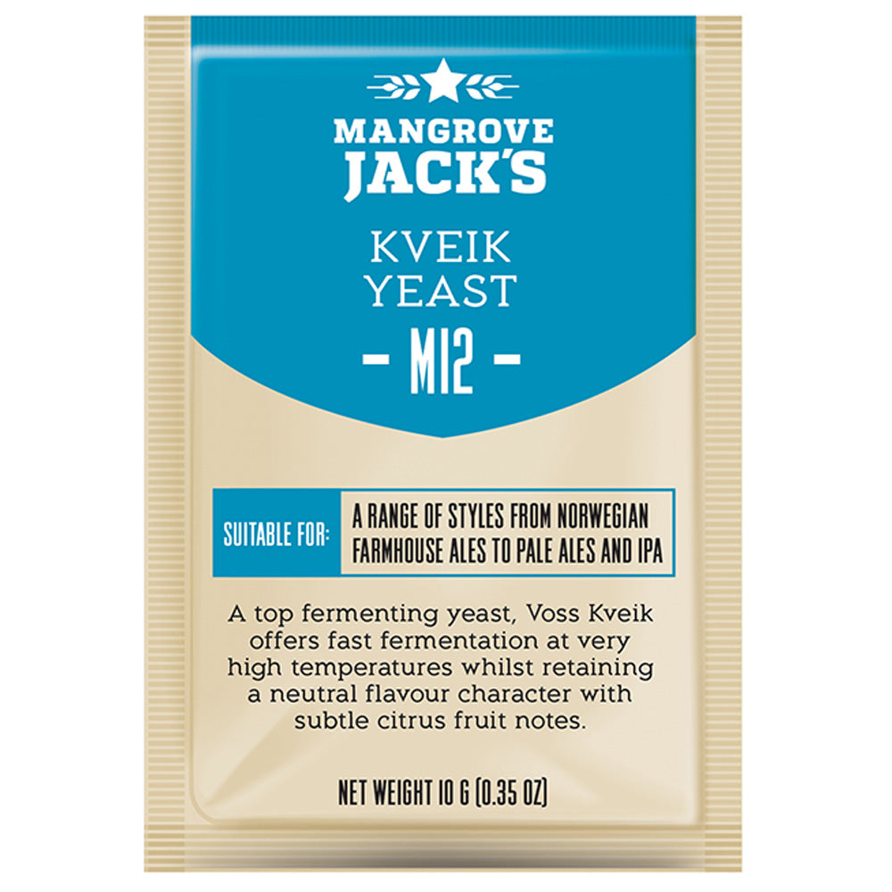 Kveik Yeast M12 ~ Mangrove Jack's Craft Series Yeast 10g