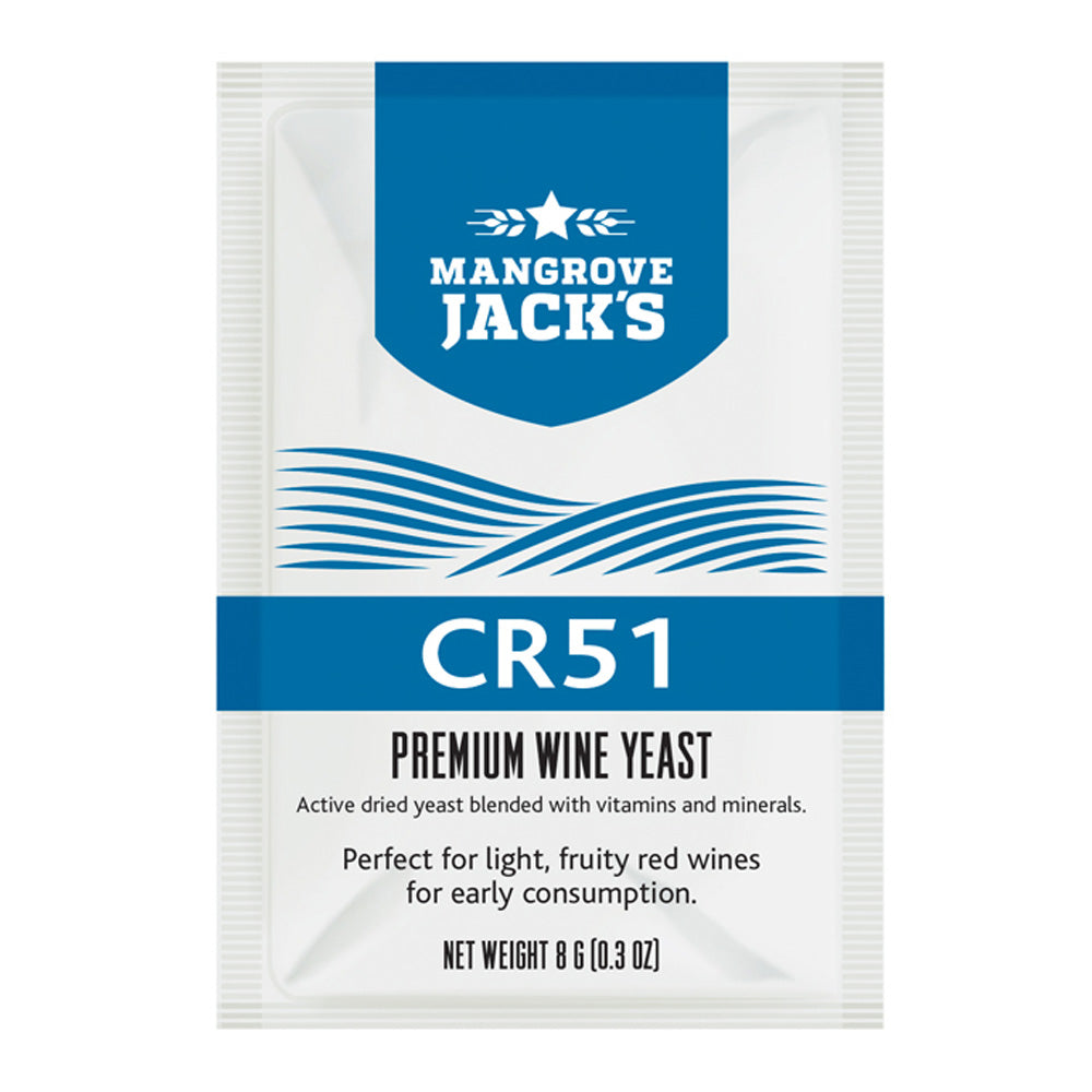 Wine Yeast CR51 ~ Mangrove Jack's Craft Series Yeast 8g