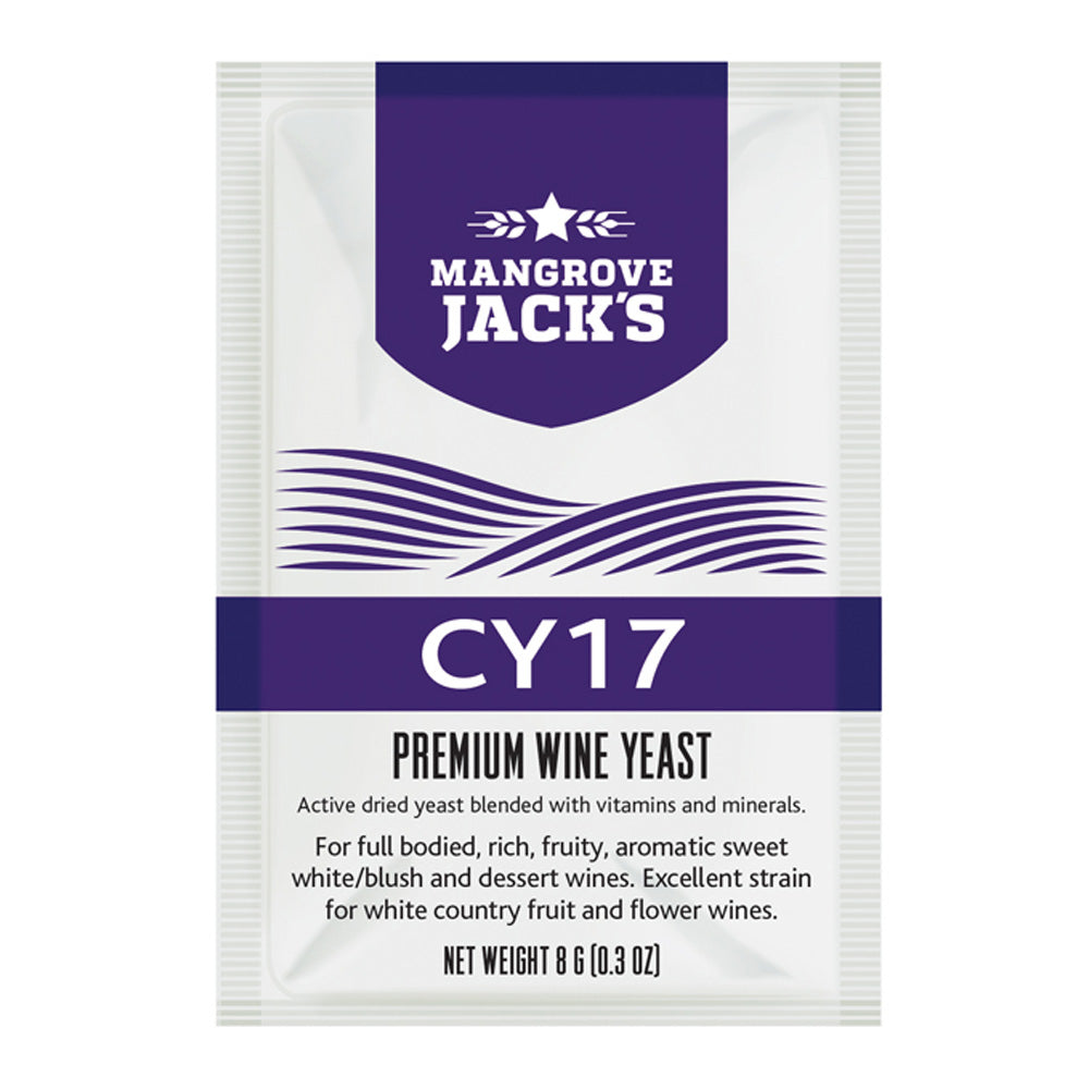 Wine Yeast CY17 ~ Mangrove Jack's Craft Series Yeast 8g
