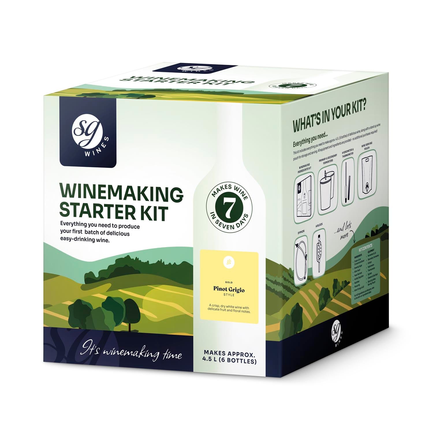 Pinot Grigio~6 Bottle Winemaking Starter Kit~SG Wines