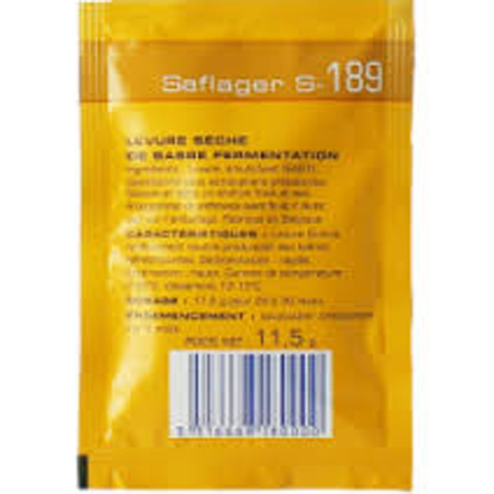 Saflager S-189 ~ Fermentis  ~Neutral Lager Yeast 11.5g