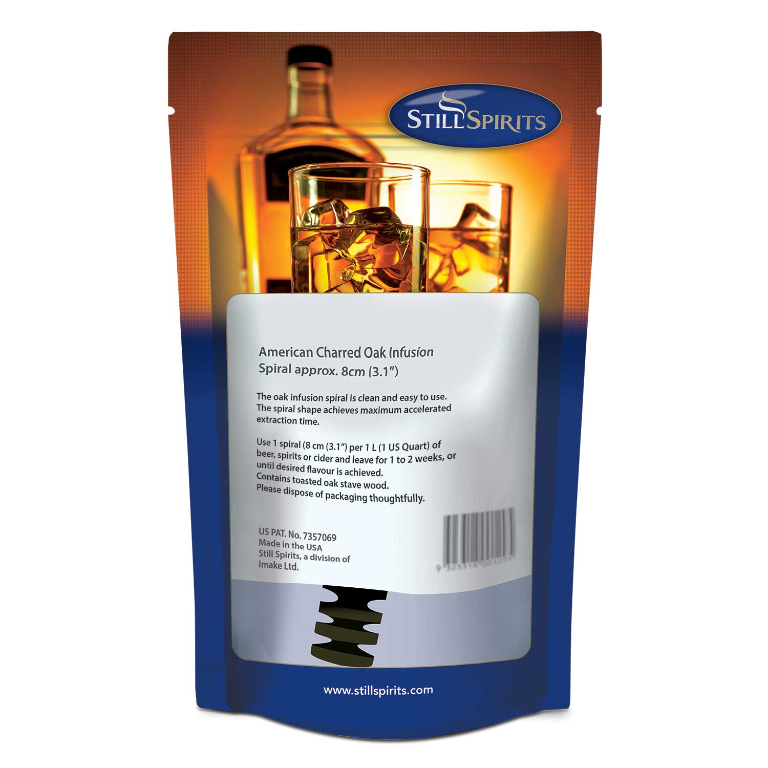 Charred Oak Bottle Spiral ~ American Charred Oak ~ Still Spirits