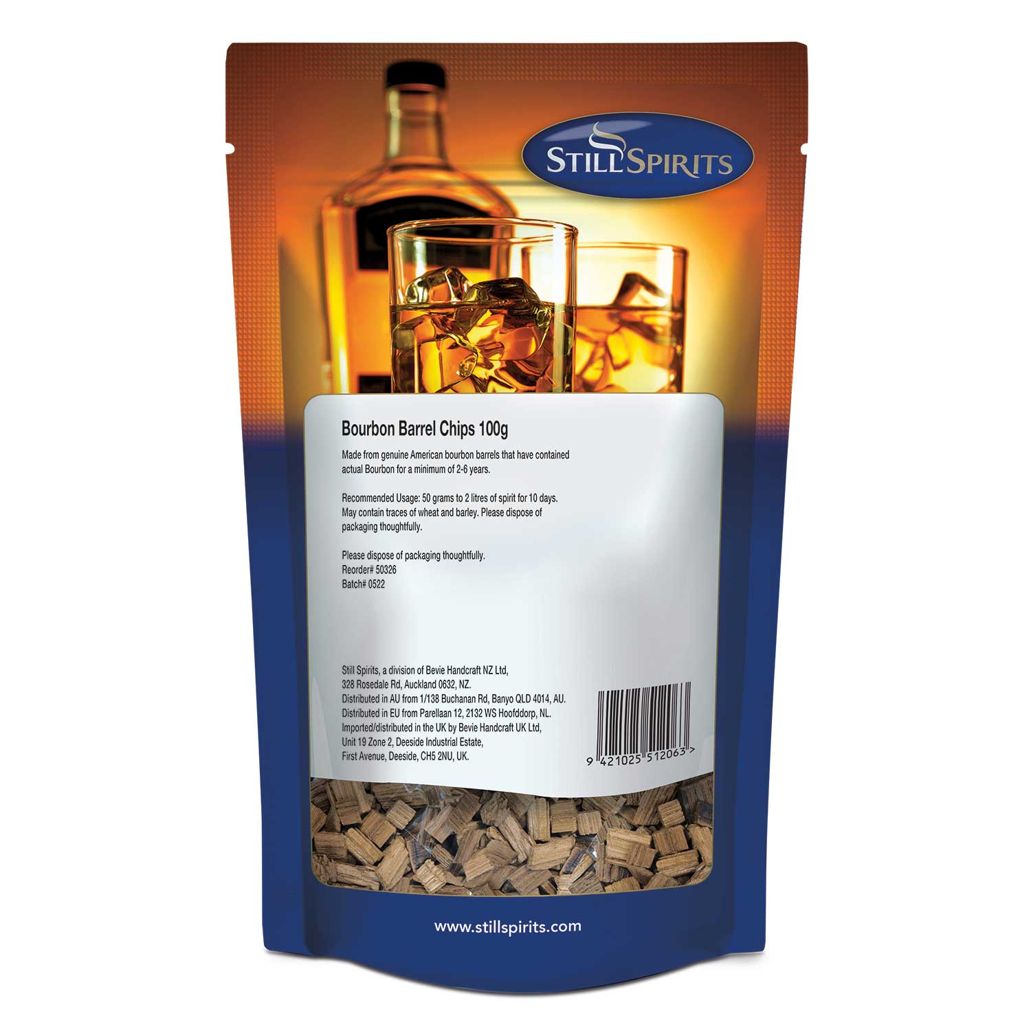 Bourbon Barrel Chips 100g~Still Spirits