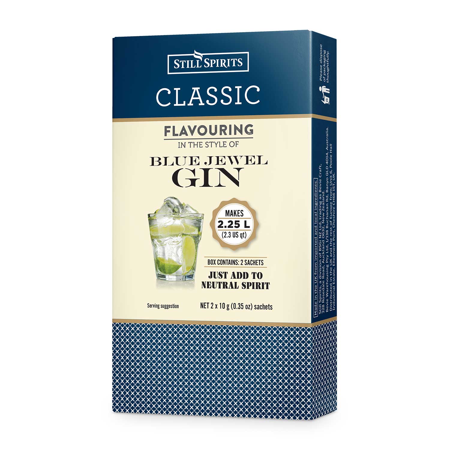Blue Jewel Gin~Still Spirits Top Shelf Select~Spirit Flavouring